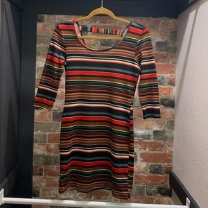 Pink Rose multicolor striped dress (XS)